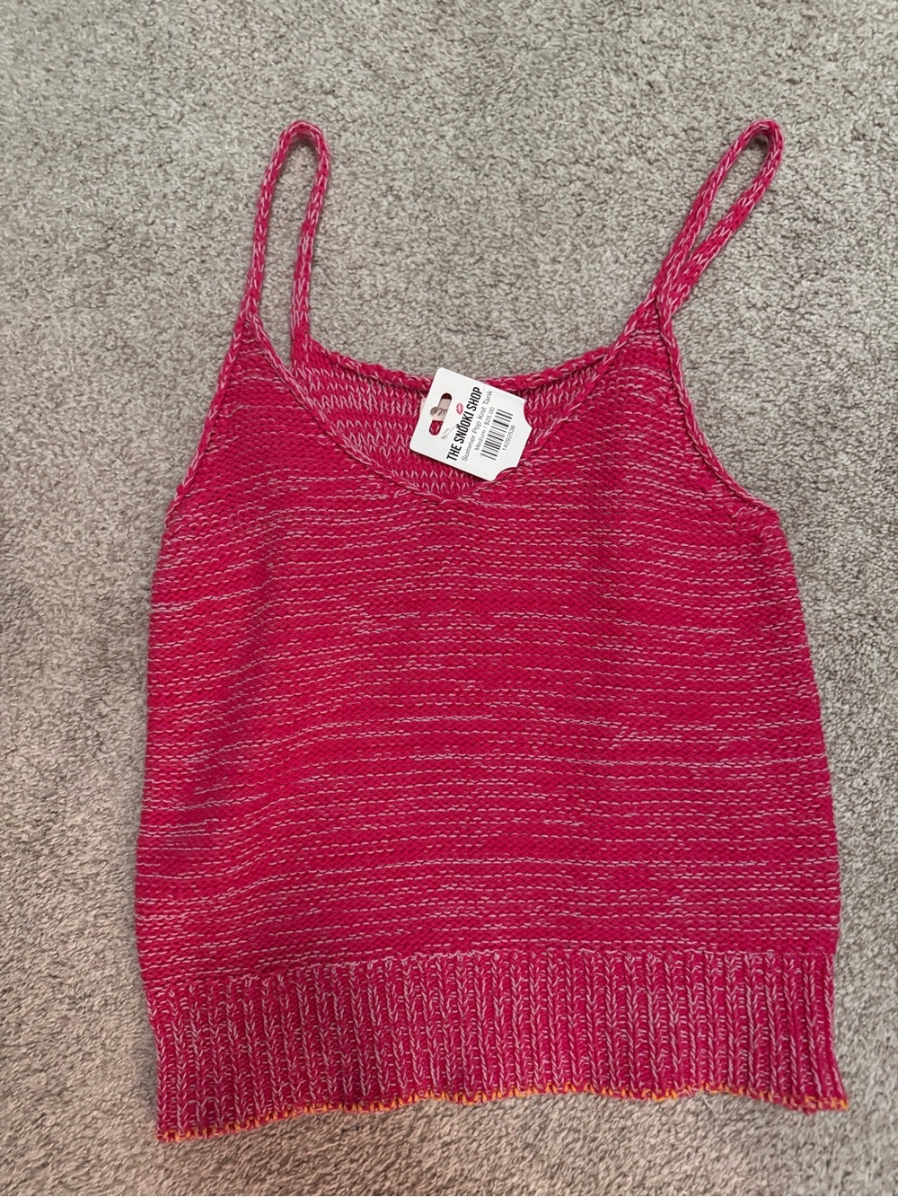 Snooki Shop Pink Knit Camisole Tank Top